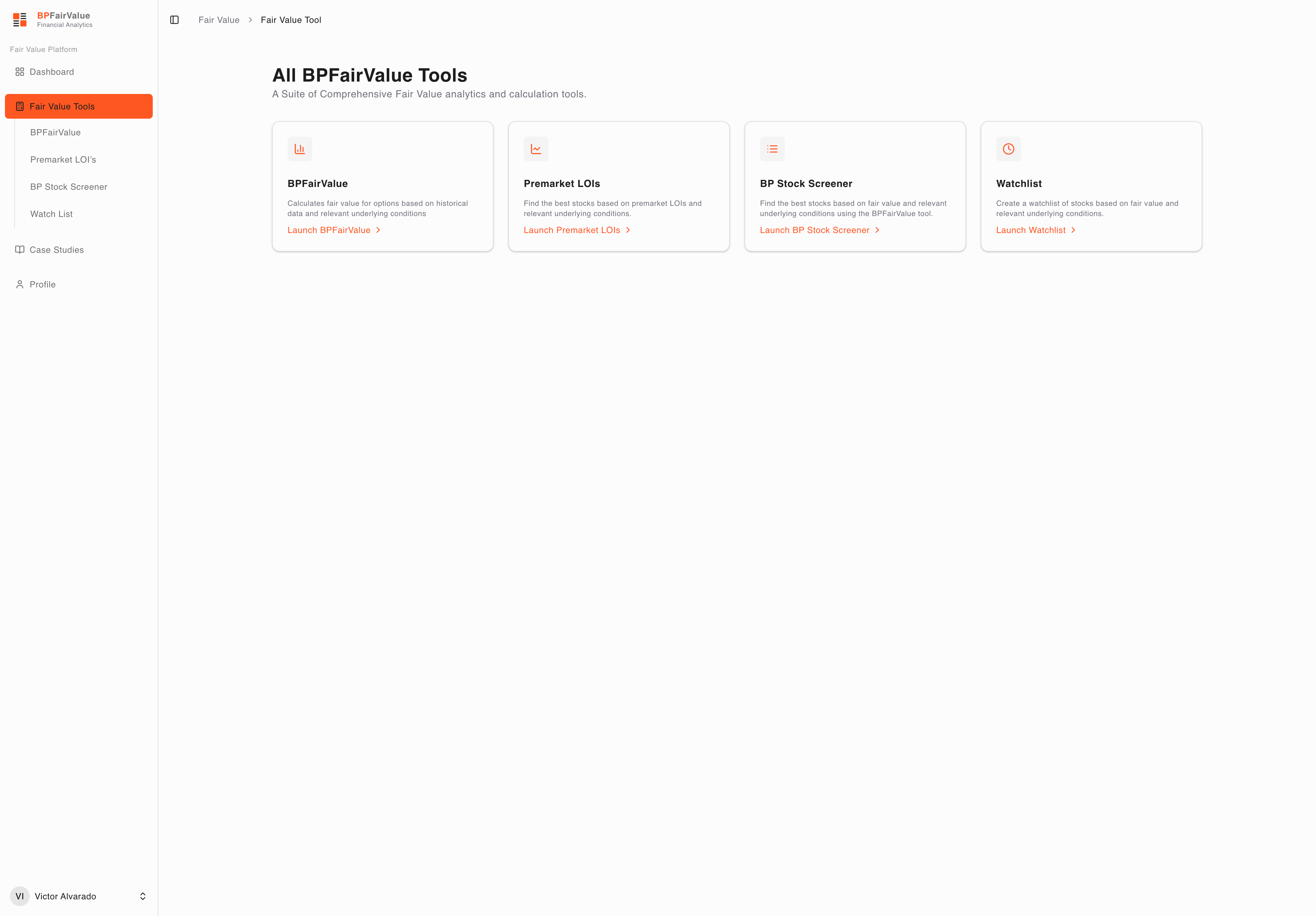 BPFairValue — tools overview