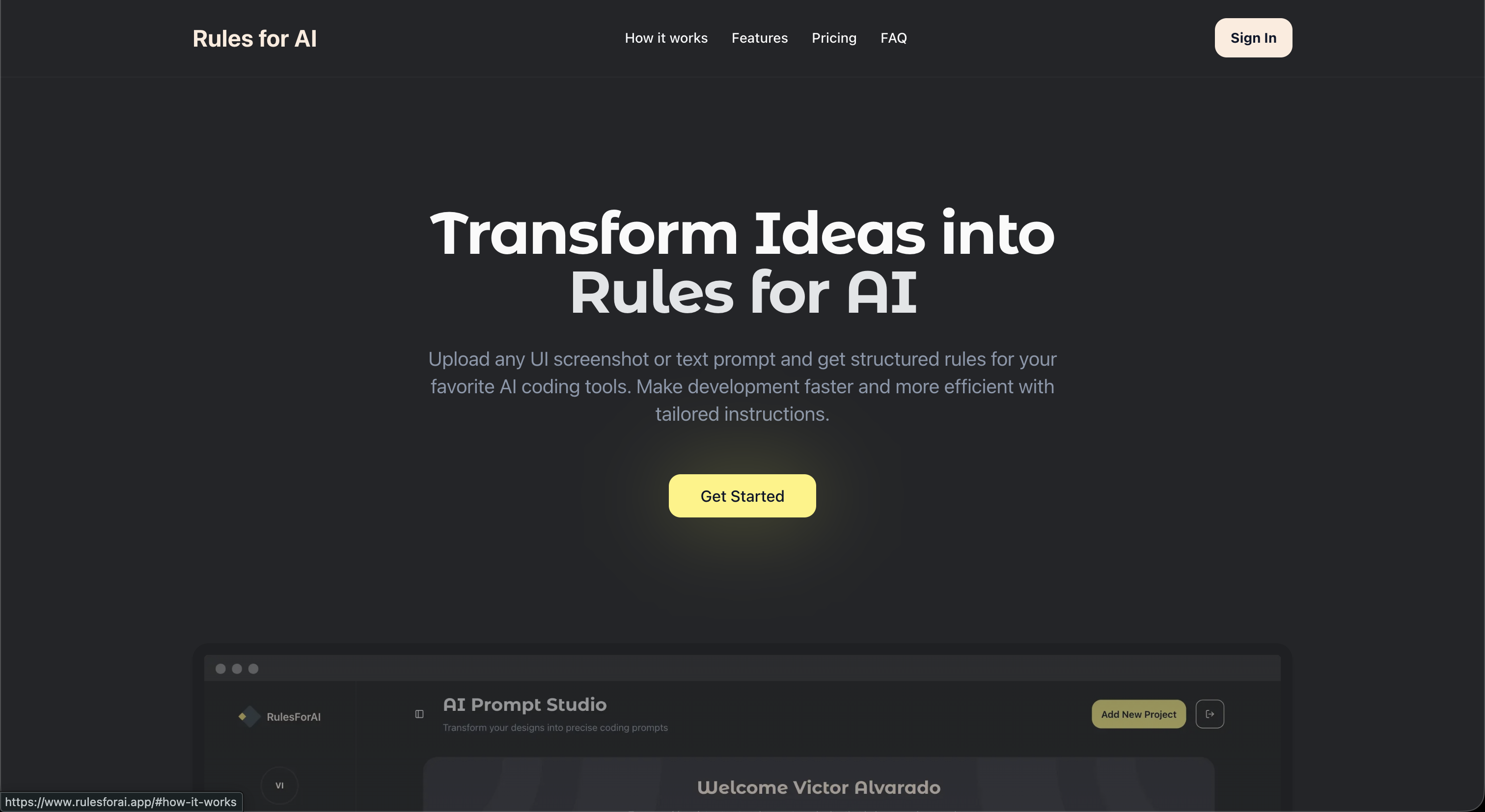 RulesForAI — product interface