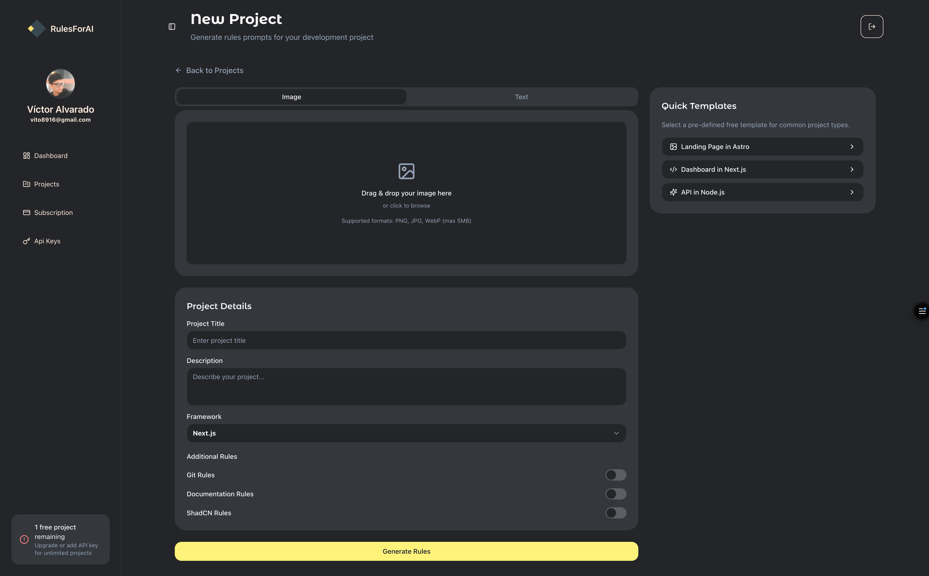 RulesForAI dashboard — additional view 2