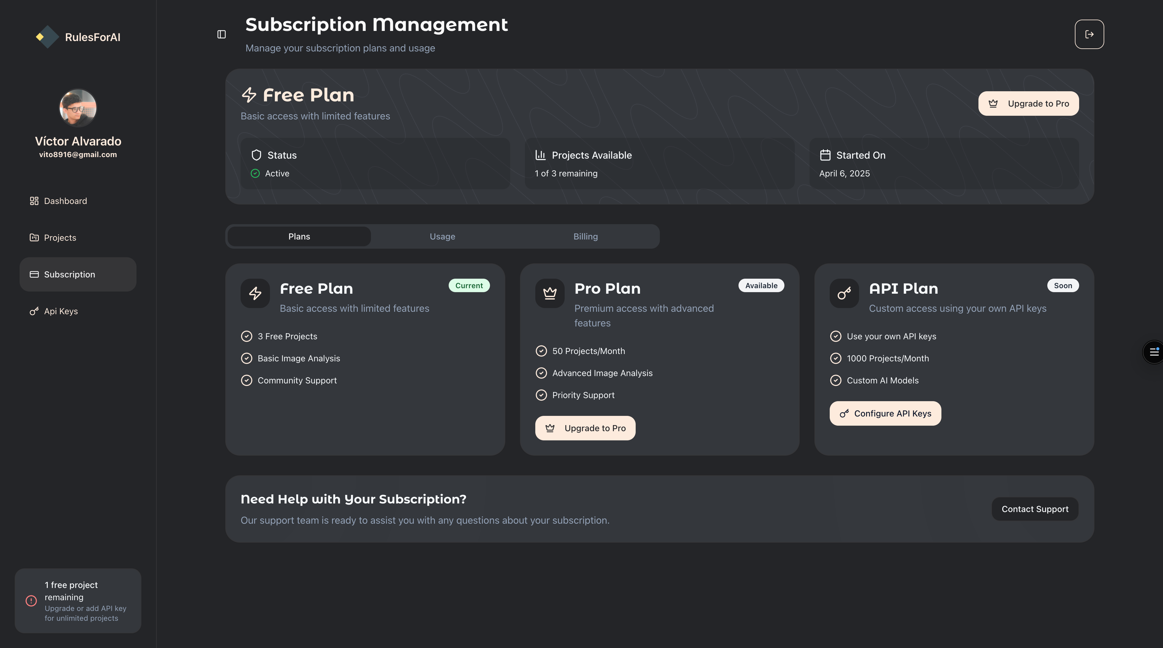 RulesForAI dashboard — additional view 4