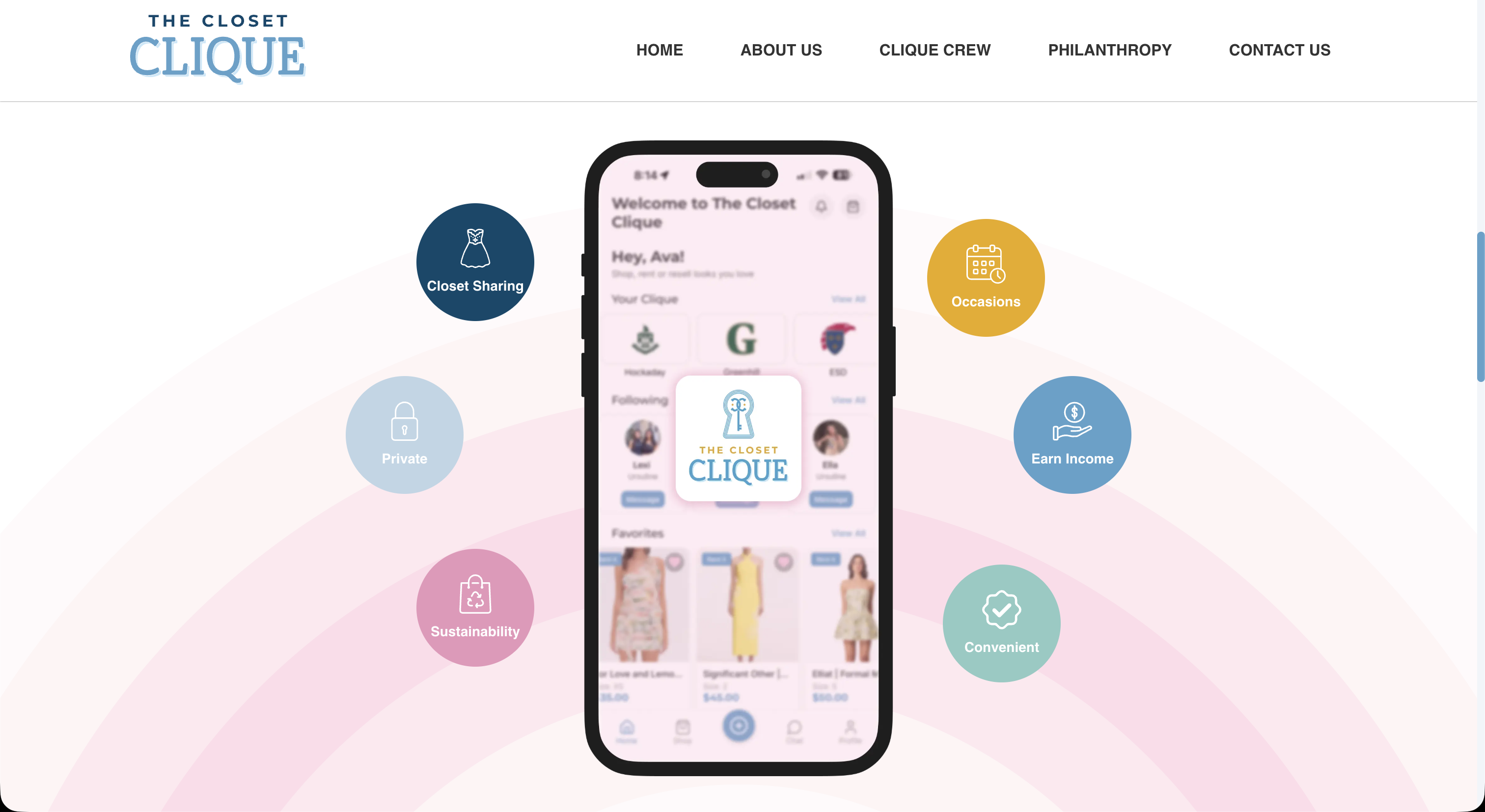 The Closet Clique — marketing website (web)